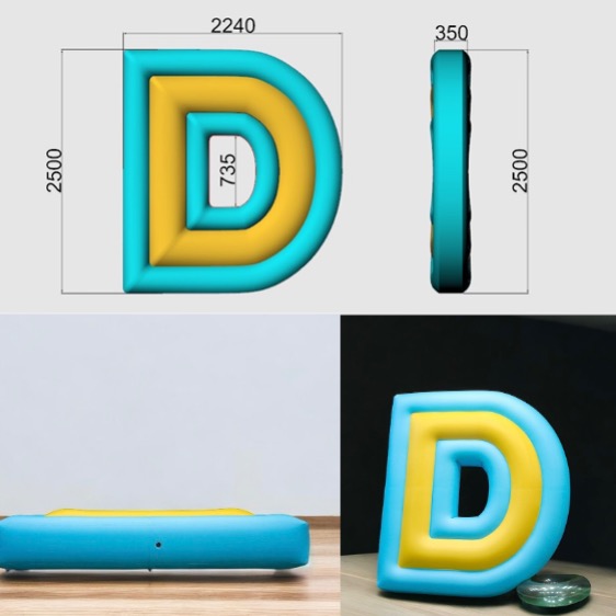 Logo Gonfiabile 3D su Misura