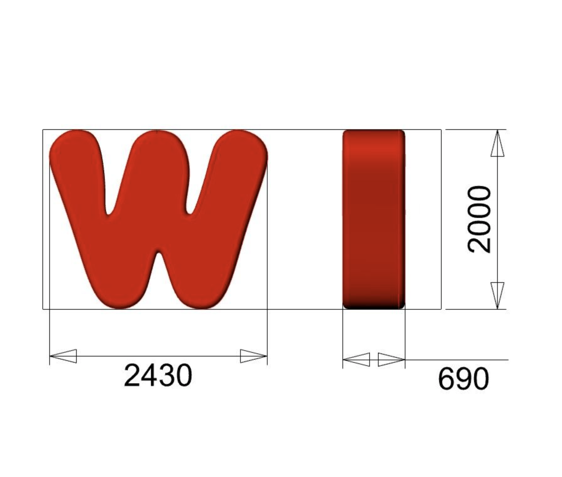 Logo Gonfiabile 3D su Misura