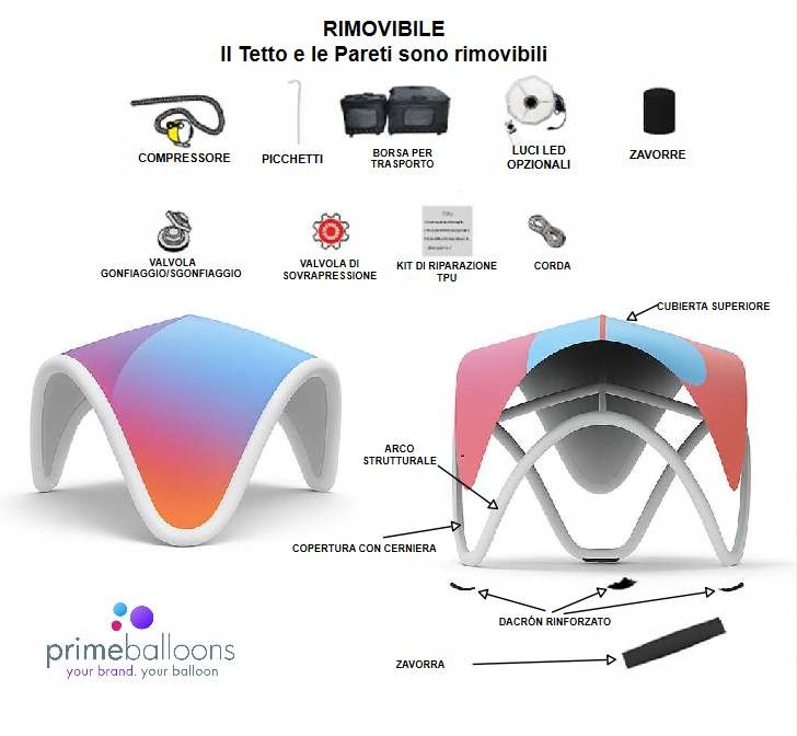 Gazebo Gonfiabile “X-Dome” Personalizzabile